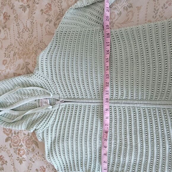 Mint Green Knit Hoodie - Picture 5 of 7